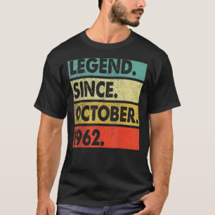 Camiseta Lenda De 60 Anos Desde Outubro De 1962 60º Nascime