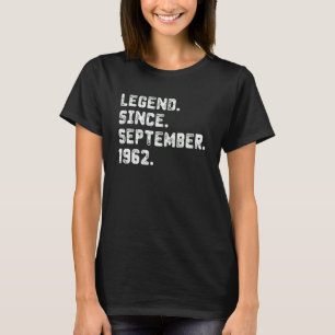 Camiseta Lenda De 60 Anos Desde Setembro De 1962 60º Bir