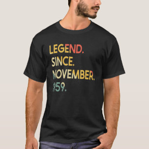 Camiseta Lenda De 63 Anos Desde Novembro De 1959 63º Nascim
