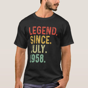 Camiseta Lenda De 65 Anos Desde Julho De 1958 65º Aniversár