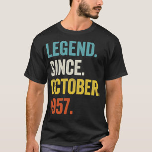 Camiseta Lenda De 65 Anos Desde Outubro De 1957 65º Nascime
