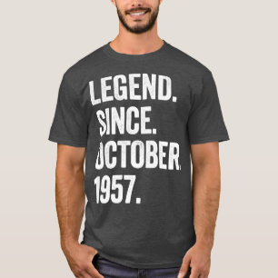 Camiseta Lenda De 65 Anos Desde Outubro De 1957 65º Nascime