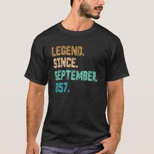 Camiseta Lenda de 65 anos desde setembro de 1957 65º nascim