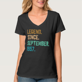 Camiseta Lenda de 65 anos desde setembro de 1957 65º nascim