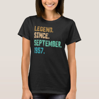 Camiseta Lenda de 65 anos desde setembro de 1957 65º nascim