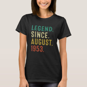 Camiseta Lenda De 69 Anos Desde agosto de 1953 69º Nascimen