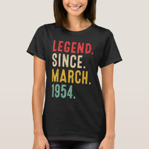 Camiseta Lenda De 69 Anos Desde Março De 1954 69º Nasciment