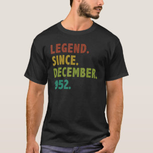 Camiseta Lenda De 70 Anos Desde Dezembro De 1952 Nascimento