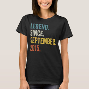 Camiseta Lenda De 7 Anos Desde Setembro De 2015, 7 Birthd