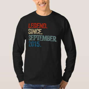 Camiseta Lenda De 7 Anos Desde Setembro De 2015 Nascimento