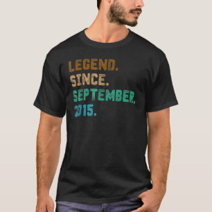 Camiseta Lenda De 7 Anos Desde Setembro De 2015 Nascimento
