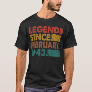 Camiseta Lenda De 80 Anos Desde Fevereiro De 1943 Nasciment