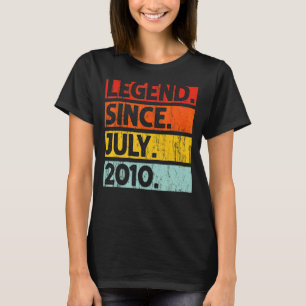 Camiseta Lenda De Aniversário De 12 Desde Julho De 2010 12