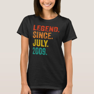 Camiseta Lenda de aniversário de 13 desde julho de 2009 13