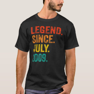 Camiseta Lenda de aniversário de 13 desde julho de 2009 13 