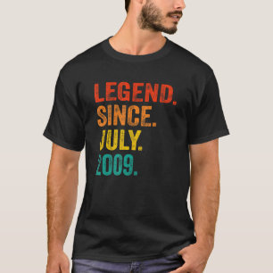 Camiseta Lenda de aniversário de 13 desde julho de 2009 13 