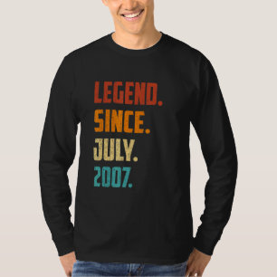 Camiseta Lenda de aniversário de 15 desde julho de 2007, 15