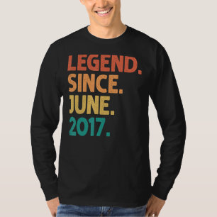 Camiseta Lenda De Aniversário De 5 Desde Junho De 2017, 5 A
