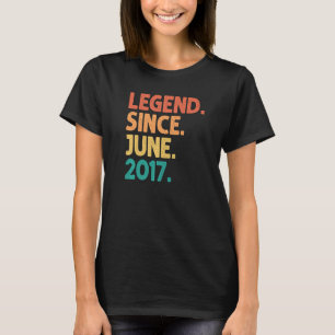 Camiseta Lenda De Aniversário De 5 Desde Junho De 2017, 5 A