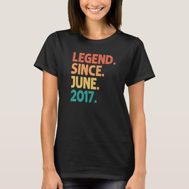 Camiseta Lenda De Aniversário De 5 Desde Junho De 2017, 5 A (Frente)