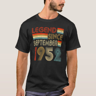 Camiseta Lenda de aniversário de 70 desde setembro de 1952