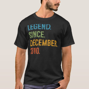 Camiseta Lenda De Boys 12 Bday De 12 Anos Desde Dezembro