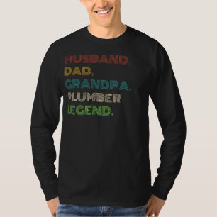 Camiseta Lenda de canalização: Marido, Pai, Vovô - Tee Engr