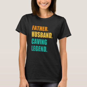 Camiseta Lenda de Espeleologia de Marido Pai Homens Caving