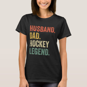 Camiseta Lenda de Hóquei em Pai do Husband Vintag