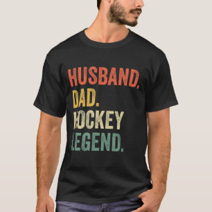 Camiseta Lenda de Hóquei em Pai do Husband Vintag