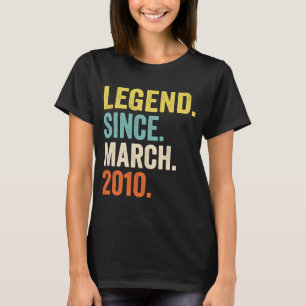 Camiseta Lenda De Menino De 13 Anos Desde Março De 2010, 13