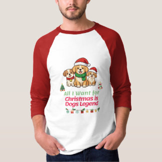 Camiseta Lenda de Natal dos Cães de Natal