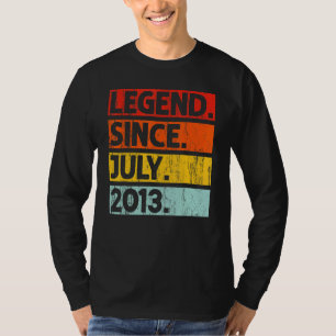 Camiseta Lenda De Nono Aniversário Desde Julho De 2013, 9 A