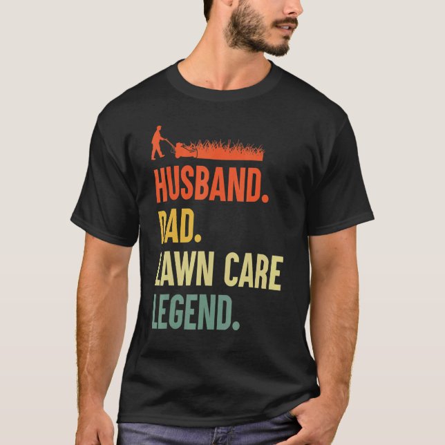 Camiseta Lenda de Pai do marido, lenda de cuidado com o mar (Frente)