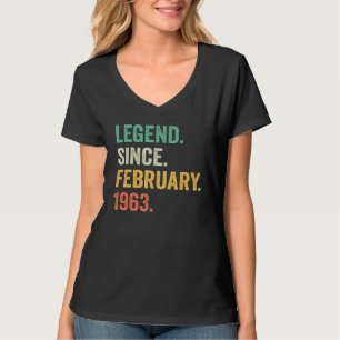 Camiseta Lenda de presentes desde fevereiro de 1963 60º