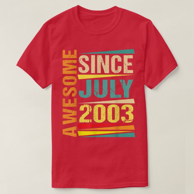 Camiseta Lenda de presentes desde julho de 2003 (Frente do Design)