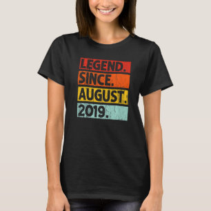 Camiseta Lenda Desde Agosto de 2019 Vintage 3 Anos 3º B