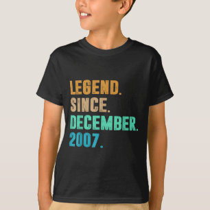 Camiseta Lenda Desde Dezembro 2007 Nascimento De Aniversári