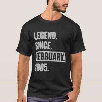 Camiseta Lenda Desde Fevereiro de 2005 - Presentes de 17 An