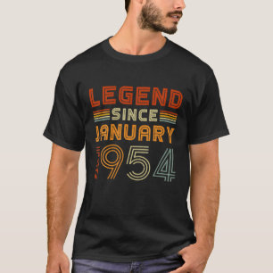 Camiseta Lenda Desde Janeiro De 1954 Homens Mulheres Vintag