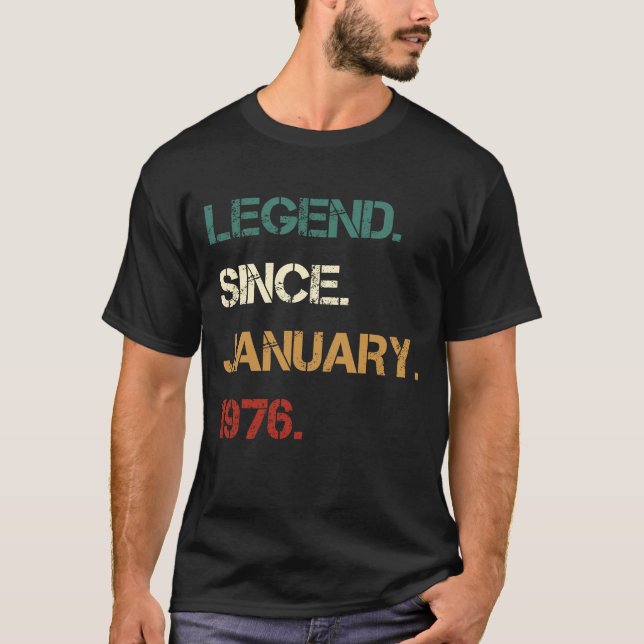 Camiseta Lenda Desde JANEIRO DE 1976 (Frente)