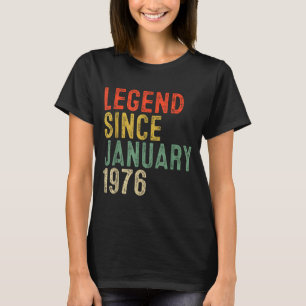 Camiseta Lenda Desde Janeiro de 1976 Presentes de 50º Anive