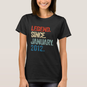 Camiseta Lenda Desde Janeiro de 2012, 11 anos, 11 Birthda