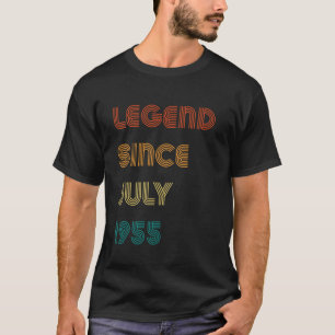 Camiseta Lenda Desde Julho 1955 Retro 70º Aniversário