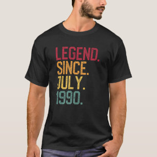 Camiseta Lenda Desde Julho De 1990 aniversário de 30 anos C