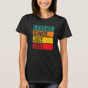 Camiseta Lenda Desde Julho De 2007 15 Aniversário De 15 Ano