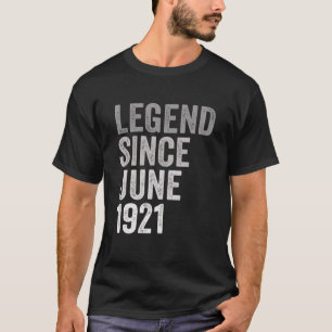 Camiseta Lenda Desde Junho De 1921 Incrível 100 Anos De Ida