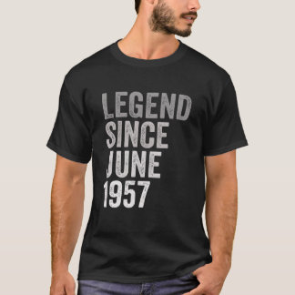 Camiseta Lenda Desde Junho De 1957 Incrível 64 Anos 64 Hora