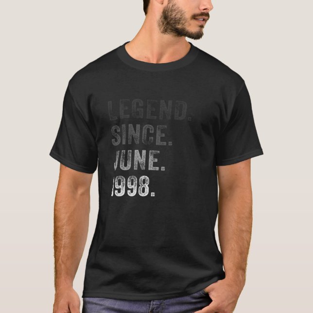 Camiseta Lenda Desde Junho De 1998 Tee 23Rd Relatório De Pr (Frente)