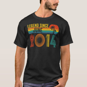 Camiseta Lenda Desde Junho De 2014 8º Aniversário 8 Anos Vi